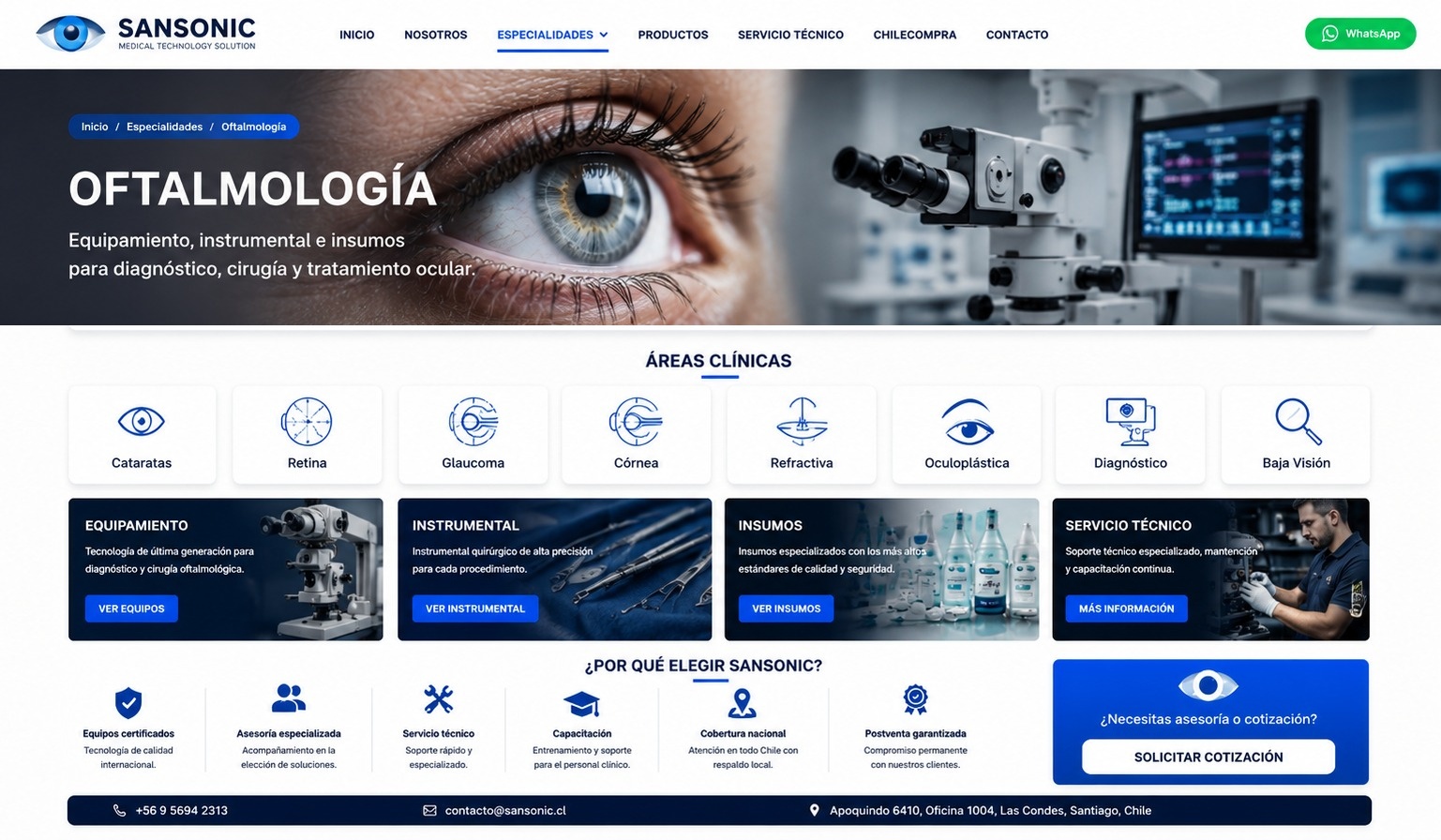 Oftalmología Sansonic Chile